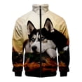 thumbnail image 4 of Nueva chaqueta con estampado 3D de husky para hombre, chaquetas con gráficos de animales de invierno para niños, ropa de calle divertida, ropa vintage, 4 of 5