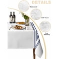 thumbnail image 2 of Abstract Geometric Blue Stripe Table Cloth, White Backdrop Waterproof Tablecloth for Square Tables, Reusable Washable Fabric Table Cover for Restaurant Kitchen Dining Tables 60"x60", 2 of 6