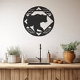 thumbnail image 5 of LaModaHome Exclusive Silhouette Of Bear In Circle Metal Wall Art Decor – Durable & Artistic Metal Wall Art for Home and Office Decor, Perfect for Any Interior Design Aesthetic, 5 of 5