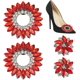 thumbnail image 1 of 4 clips para zapatos de diamantes de imitación rojos de 2 estilos para bodas, hebillas brillantes para zapatos de novia, hebillas extraíbles con purpurina., 1 of 7