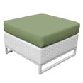 thumbnail image 1 of TK Classic Miami Wicker Patio Square Ottoman in Green, 1 of 2
