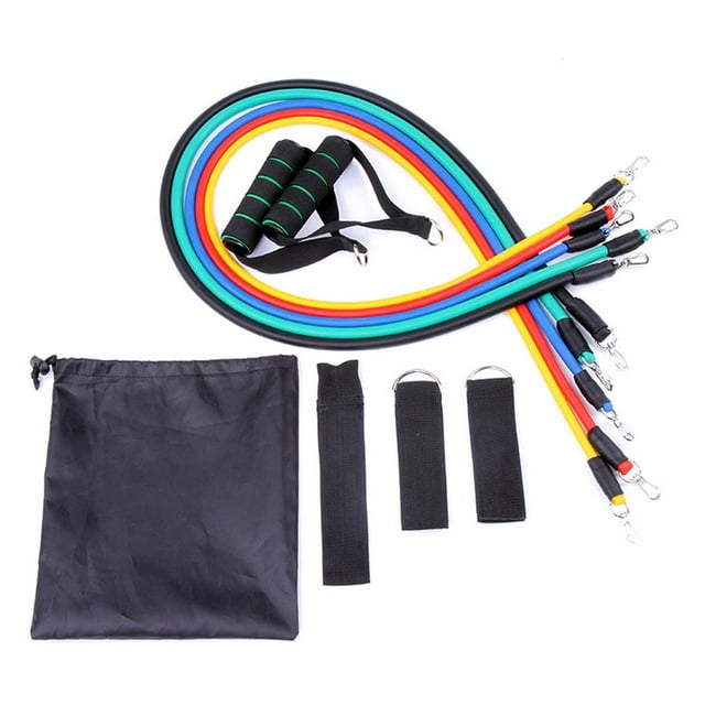 braveheart Kit de 11 Bandes de Résistance Élastiques pour Entraînement Physique Tube d'Exercice