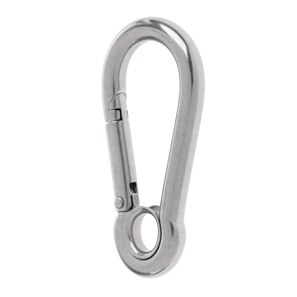 Lot De 10 Mousquetons Aluminium Forme D - Clip Ressort - Noirs - Neufs