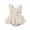Khaki, variant on REDARER Girls' Beige Lace Romper Ruffled Flutter Sleeves Tulle Skirt Bodysuit,6-12 Months