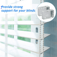 thumbnail image 3 of 8 Pieces Blind Brackets 2 Inch Low Profile Box Mounting Bracket for Headrail (White), 3 of 7