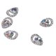 thumbnail image 5 of 10 piezas de adornos ovalados con brillantes de diamantes de imitación en 3D Plata 31, 5 of 7