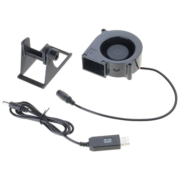 USB Desktop Fan with 12V Boosts Cable Adjustable Position for Cooling and BBQ Aid 3800RPM 4.5W 20CFM