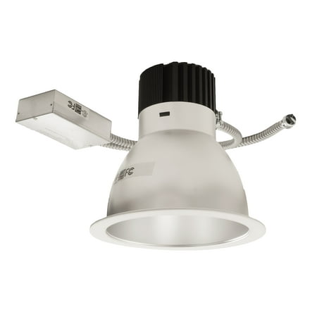 - NICOR Lighting 8-Inch 27-Watt Dimmable 3500K Commercial LED Recessed Downlight Retrofit Kit with Satin Reflector (CDR8-27W-35K-SN)