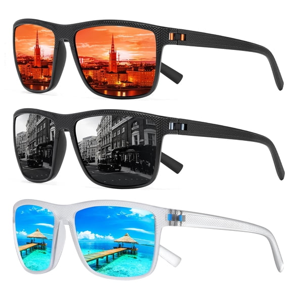 Gafas de sol TURBOPEP cuadradas polarizadas ligeras UV400