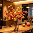 thumbnail image 5 of Fall Artificial Floral Arrangement with Maple Leaves and Pumpkins Thanksgiving Harvest Table Centerpiece Decor for Home Shelf Mantel Plastic Faux Flower Sprig for Vase Filler and Autumn, 5 of 6
