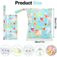 thumbnail image 2 of HAIJSEVR 2 Pack Waterproof Wet Bag, Cloth Diaper Wet Dry Bags with Zipper, Washable Travel Bags for Stroller Daycare Baby Diapers Yoga Gym Beach Pool Wet Toddler Swimsuits, 2 of 7