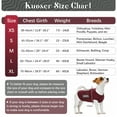 thumbnail image 6 of Kuoser Dog Anxiety Vest, Soft and Reflective Calming Shirt for Dogs, Breathable Pet Anxiety Jacket Wrap for Fireworks, Thunderstorms, Separation, Travel, Burgundy, Xl, 6 of 7