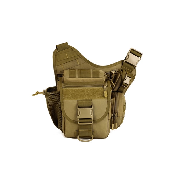 Sonducket Bolsa de mensajero para equipo deportivo, accesorios para hombre, para el pecho, suministros para senderismo, bolso cruzado, Mochilas de mochilero Marrón