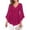 *Pink, variant on Womens Ruffle 3/4 Sleeve V Neck Double Layers Mesh Blouses,Flared Sleeve Tunic Tops Green,Womens Plus XL
