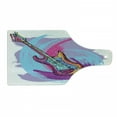thumbnail image 1 of Music Cutting Board, Illustration of Electric Guitar Modern Musical, Decorative Tempered Glass Cutting and Serving Board, Wine Bottle Shape, Lavender Magenta, by Ambesonne, 1 of 1