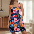 thumbnail image 1 of WILLBEST Vestidos Floreados Para Mujer 2025 Vestido De Chaleco Holgado Con Cuello Redondo Sin Mangas Y Estampado De Patchwork 2176, 1 of 4