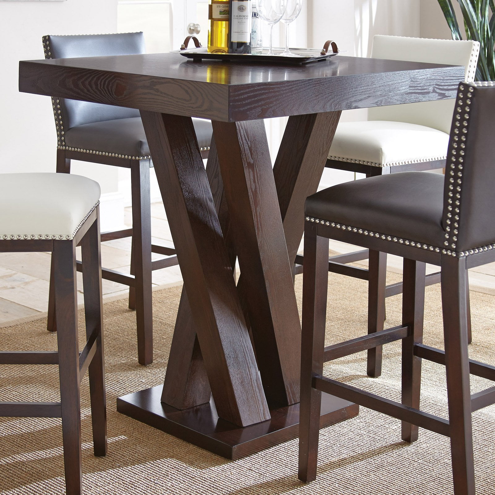 Steve Silver Tiffany Square Bar Height Table Walmartcom