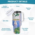 thumbnail image 2 of Yayeee 40oz Stainless Steel Tumbler with Straw and Handle Double-Wall Insulated Travel Water Bottle, Seaside Boat, 2 of 8
