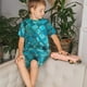thumbnail image 4 of Balery Square Glass Mosaic Conjunto de Pijama Infantil de Manga Corta con Estampado – Ropa de Dormir de Algodón Suave-Small, 4 of 6