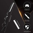 thumbnail image 2 of 11 Pieces Hairdressing Razor Hair Thinning Comb Cutting Razor Comb With Stainless Steel Replacement, 2 of 5