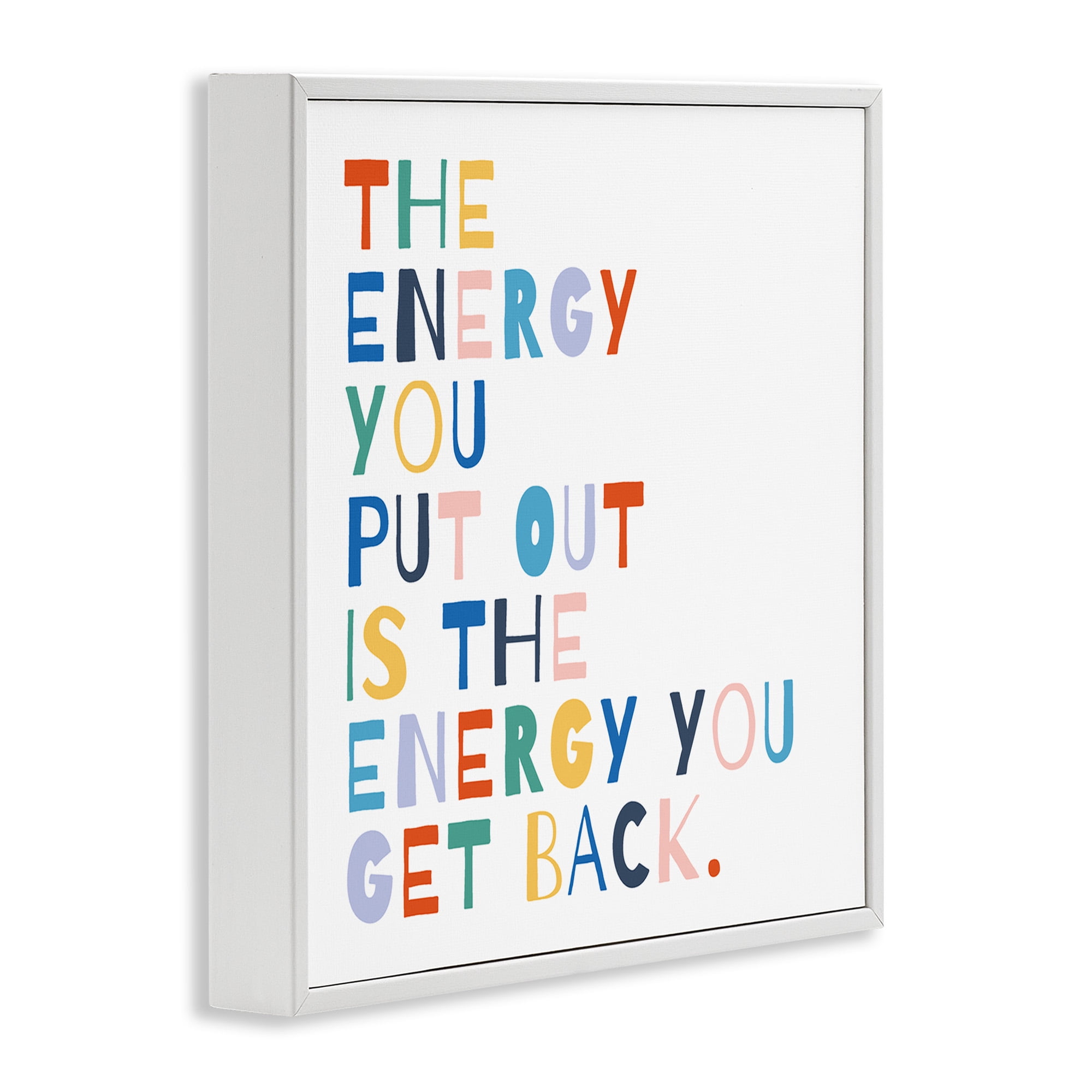 Stupell Industries Motivational Rainbow Phrase Inspirational Painting White Framed Art Print Wall Art, 17 x 17