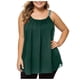 thumbnail image 2 of Camiseta sin mangas con tirantes de encaje y pliegues de gasa lisa para mujer, tallas grandes - Sin mangas, cuello redondo, poliéster/gasa, ropa de playa para el verano, 1 pieza, 2 of 5