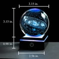 thumbnail image 3 of 3D Solar System Crystal Ball with LED Colorful Lighting Touch Base, Solar System Model Decor Science Astronomy Gifts God Bless The World Easter Religious Space Gifts Decor, 3 of 14