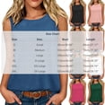 thumbnail image 3 of Omexry Womens Workout Tops Women's Crew Neck Sleeveless Tank Tops Casual Loose Curved Hem Basic Shirts Summer Solid Color Blouses, 3 of 9