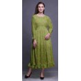 thumbnail image 2 of Bimba Robe Longue Décontractée à Volants pour Femmes, Imprimée, Taille Smockée, Florale - Xxx-Grand, 2 of 5