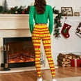 thumbnail image 5 of Ruimatai Women's Christmas Striped Leggings Festive Print Yoga Pants Stretchy Workout Fitness Tights for Holiday Party Comfort, 5 of 9