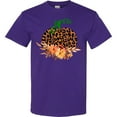 thumbnail image 3 of Inktastic Cheetah Print Pretty Pumpkin with Fall Leaves T-Shirt, 3 of 5
