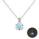 thumbnail image 1 of Fiudx Collar de Moda para Mujer con Colgante de Flor de Cristal Ahuecado, Collar Luminoso, 1 of 4