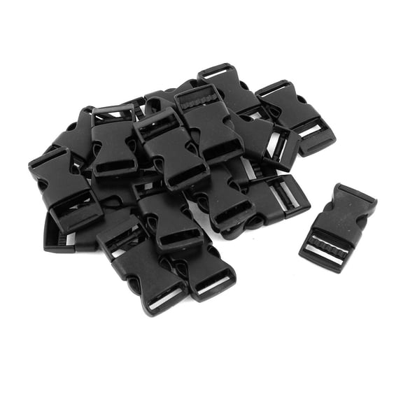 Uxcell 20 Pcs 5/8' Straps Plastic Curved Clasp Side Quick Release Buckle