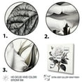 thumbnail image 3 of Designart "Monochrome Pencil Drawing of a Rose" Floral Framed Wall Art Decor - Traditional Grey Rose Hallway Framed Wall Art Decor, 3 of 6