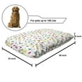 thumbnail image 2 of Funny Cartoon Pet Bed, Various Colors and Shapes of Dinosaur Motifs Doodle Animal Drawings, Chew Resistant Pad for Dogs and Cats Cushion with Removable Cover, 24" x 39", Multicolor, by Ambesonne, 2 of 4