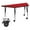 Red, variant on Flash Furniture Mobile 22.5''W x 45''L Trapezoid Oak HP Laminate Activity Table - Height Adjustable Short Legs
