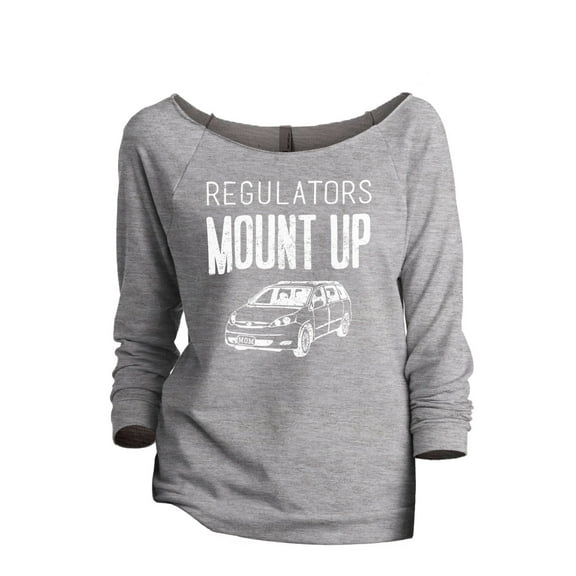 Regulators Mount Up Women's Fashion Slouchy 3/4 Sleeves Raglan Lightweight Sweatshirt Sport Grey Large