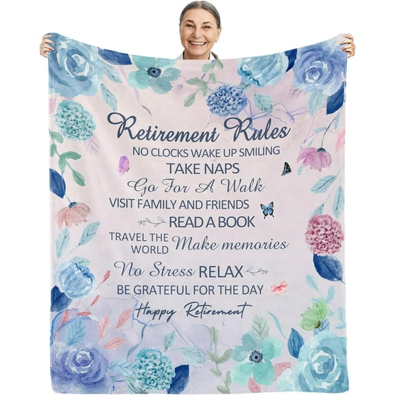 Retirement Gifts for Women 2024, Retired Gifts for Women, Best Retirement Gifts Ideas Throw Blanket 60"x 50", Farewell Gifts, Going Away Gift, Goodbye Gifts, Leaving Gift for Coworkers Friends