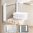 thumbnail image 4 of GFHFHITJ Storage Rack Foldable Wall Mounted Iron Storage Rack Floating Shelf for Bathroom Laundry Kitchen Garage Storage Room, 4 of 6