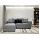 thumbnail image 2 of Sala Esquinera Modular El Bazar Store Lombar Gris Plata 220 x 160 cm, Tela Lino nacional, 2 of 5