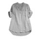thumbnail image 1 of Blusa informal con estampado de rayas y cuello en V suelta a la moda de verano para mujer Fridja  hj3662, 1 of 4