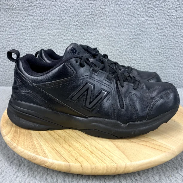 New Balance 608 V5 Mens 10 4E Black Leather Workwear Shoes Slip Resist Sneakers