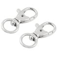 thumbnail image 4 of Handbag Metal Lobster Clasps Swivel Clips Keychain Keyring Silver Tone 2 Pcs, 4 of 5