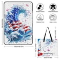 thumbnail image 2 of American Flag Wave Patriotic Art Outdoor Picnic Blanket, Foldable Waterproof Beach Mat, Portable Beach Blanket for Beach Camping, Hiking, Family Concerts, 2 of 8