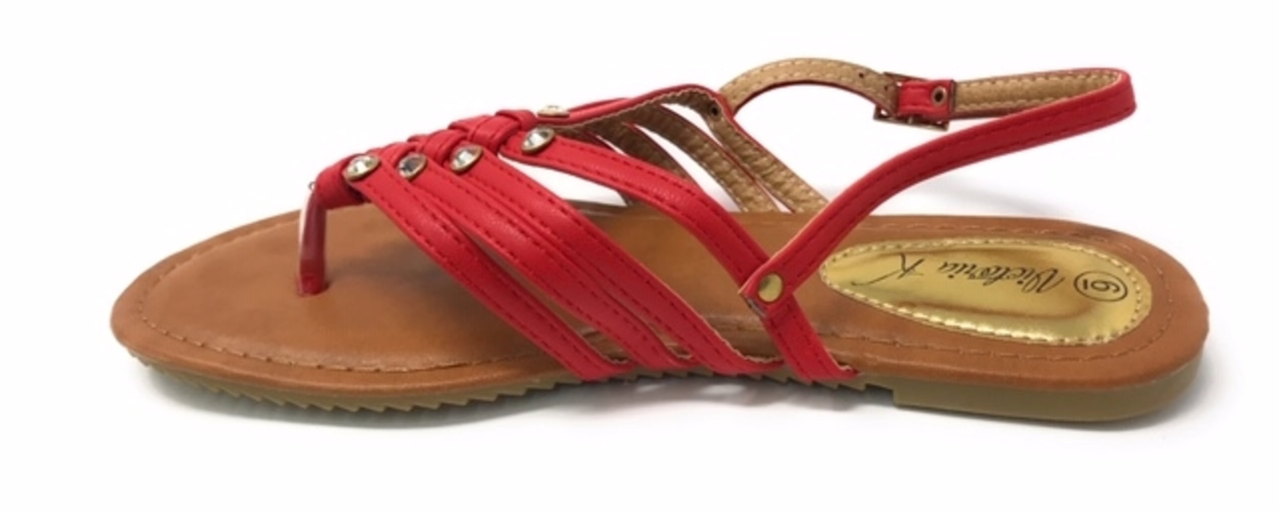Victoria K Women's Braided And Rhinestone Sandals