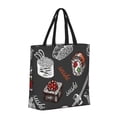thumbnail image 2 of Vsdgher Japanese Sushi Hashi print Tote Bag for Women Shoulder Bag with Zipper Large Shoulder Bag Handle Handbag Portable Washable for Travel, Work, 2 of 8