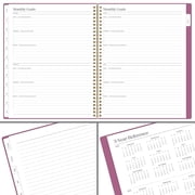 Cambridge WorkStyle Balance 2025 Weekly Monthly Planner, Red Violet, 8.5 x 11
