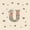 Brown U, variant on Catabedysis Rainbow Cute Bows Bedding,Bowtie Monogram Print M Duvet Cover Full For Girls,Light Gray Reversible,3 Pieces,1 Duvet Cover and 2 Pillowcases
