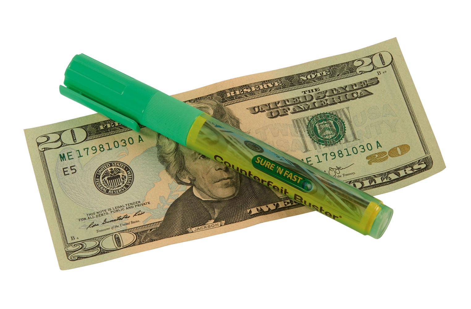 Counterfeit Bill Money Detector Checker with Magnetic and UV Detection Free Counterfeit Detection Pen