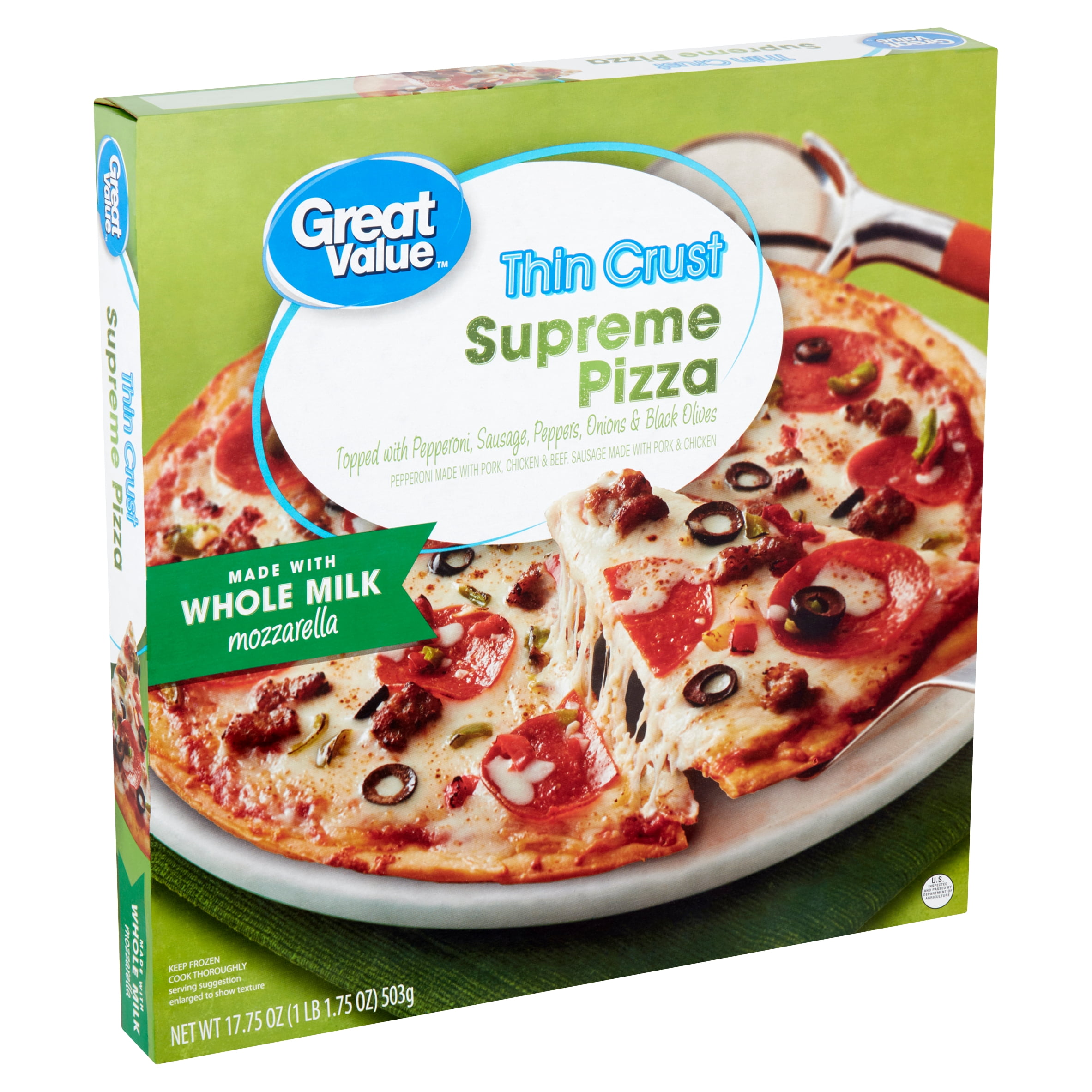 Great Value Thin Crust Supreme Pizza 1775 Oz